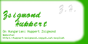 zsigmond huppert business card